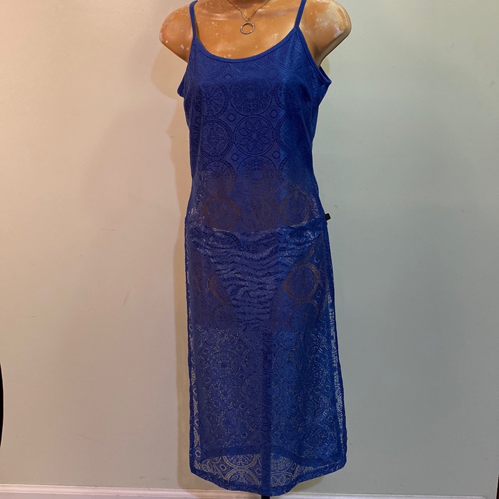 EUC Charlotte Russe Made in USA Size XS Blue Cover Up